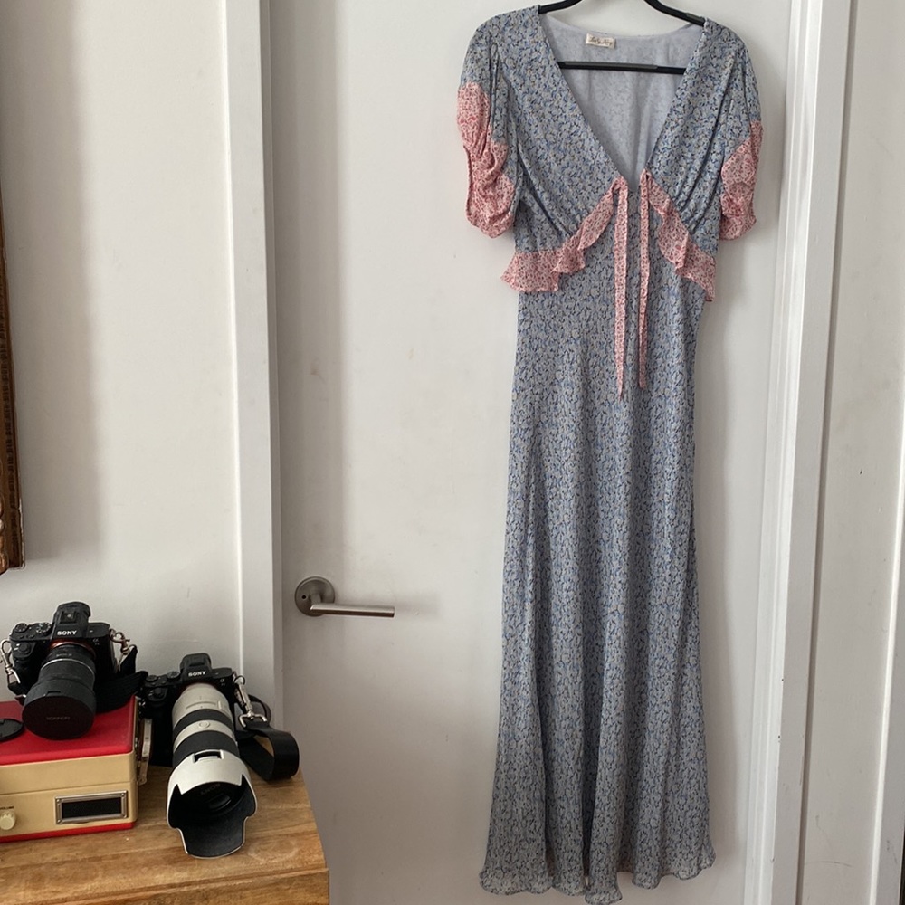 LoveShackFancy Lillian Dress Veranda blue Floral - Picture 4 of 8